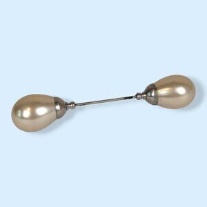 Antique Double-Ended Glass Pearl Hair/Hat Pin